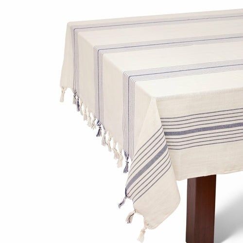 French Stripe Tablecloth with Napkin Set