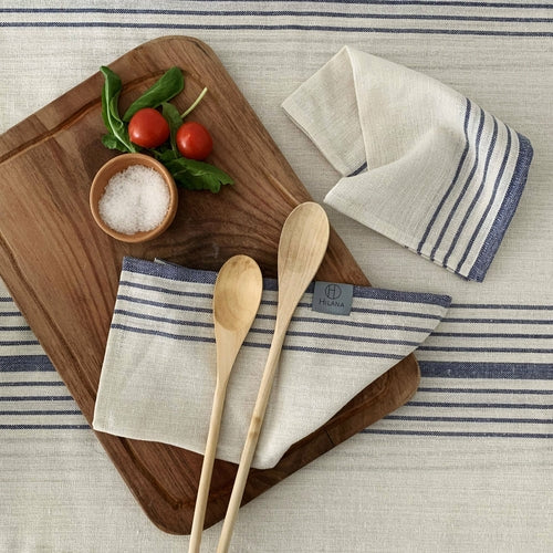 French Stripe Tablecloth with Napkin Set