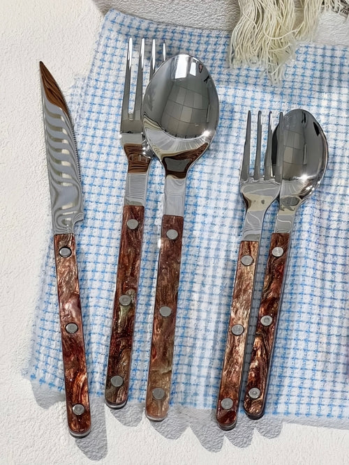 French Rivet Flatware Set