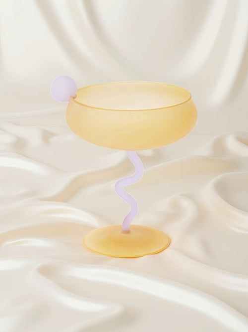 Sculptural Dopamine Coupe Glass