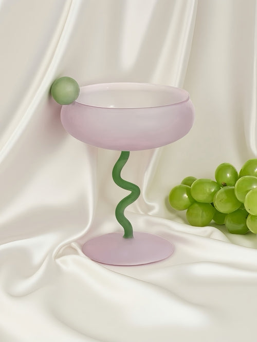Sculptural Dopamine Coupe Glass