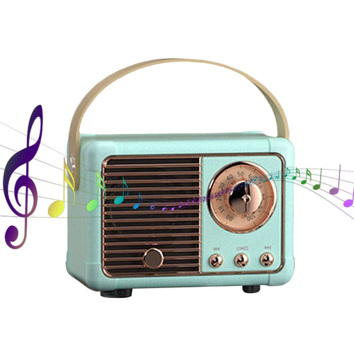 Retro Compact Bluetooth Speakers with Radio