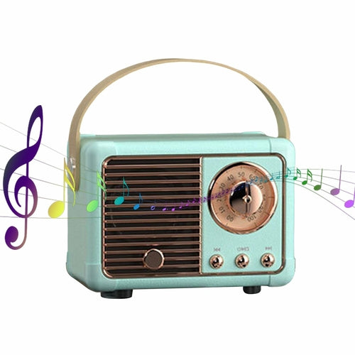 Retro Compact Bluetooth Speakers with Radio