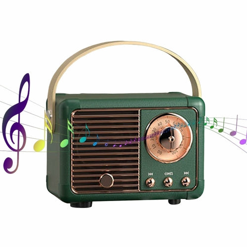 Retro Compact Bluetooth Speakers with Radio