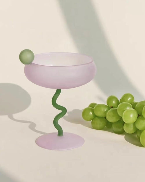 Sculptural Dopamine Coupe Glass