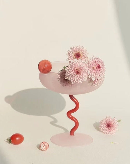 Sculptural Dopamine Coupe Glass