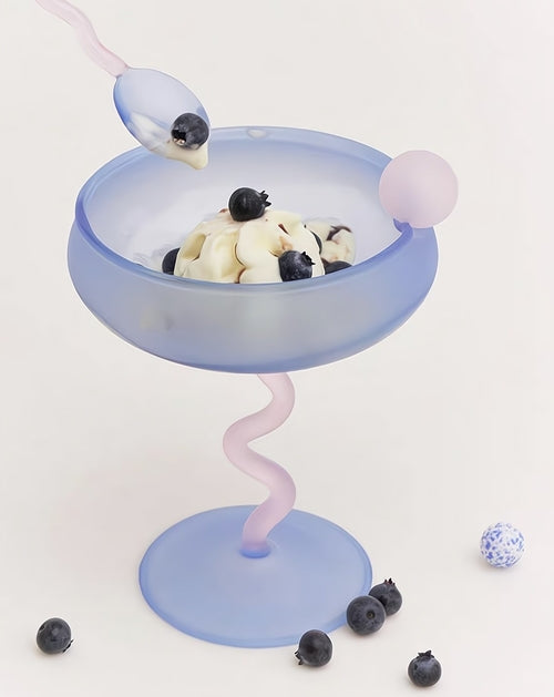 Sculptural Dopamine Coupe Glass