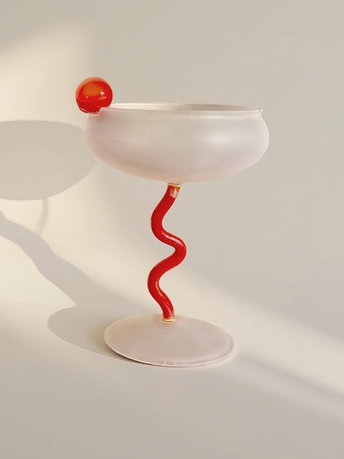 Sculptural Dopamine Coupe Glass