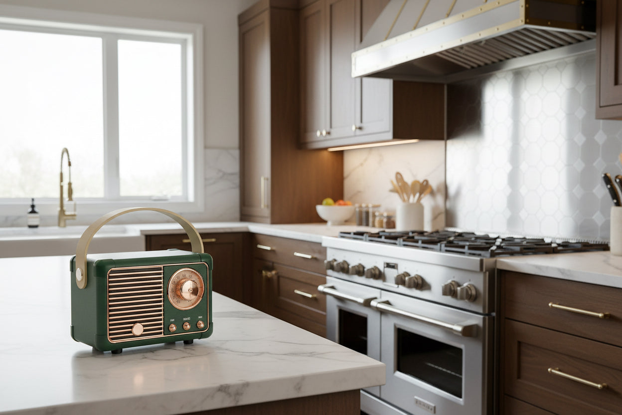 Retro Compact Bluetooth Speakers with Radio