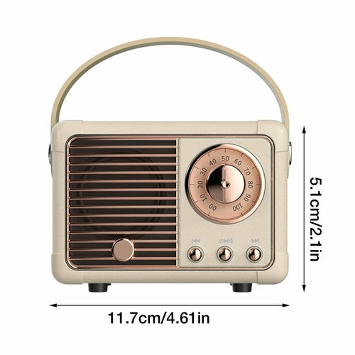 Retro Compact Bluetooth Speakers with Radio