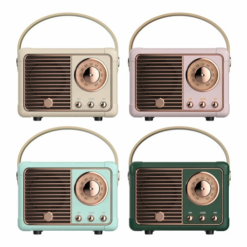 Retro Compact Bluetooth Speakers with Radio