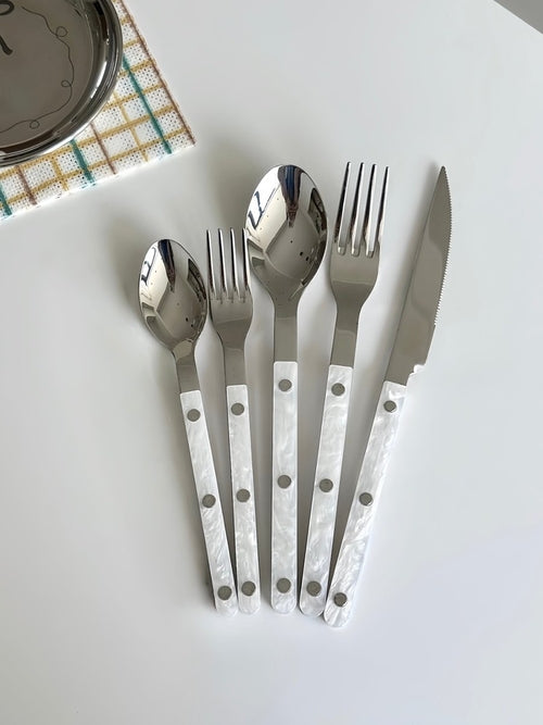 French Rivet Flatware Set