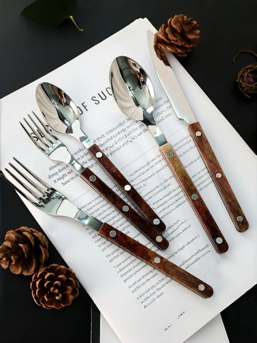 French Rivet Flatware Set